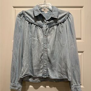 Bella Dahl Light Blue Button Down Shirt